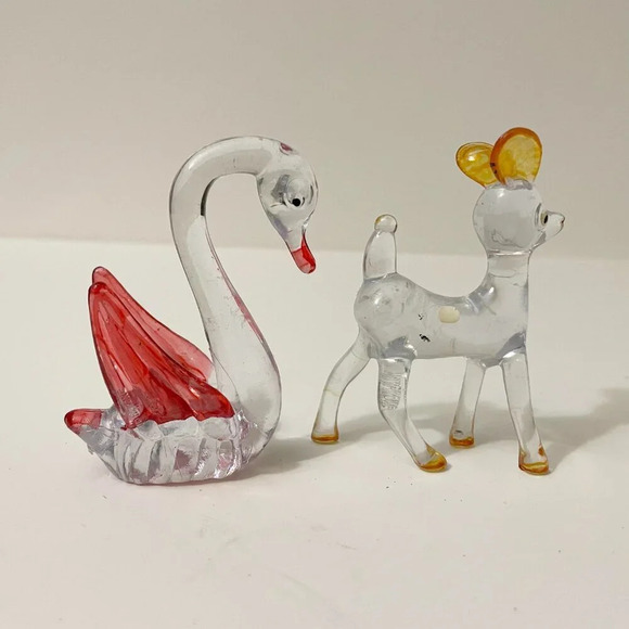 Vintage 1970s Decorative Crystal Pets Plastic Animal 6 Figurines Hong Kong - Picture 11 of 16